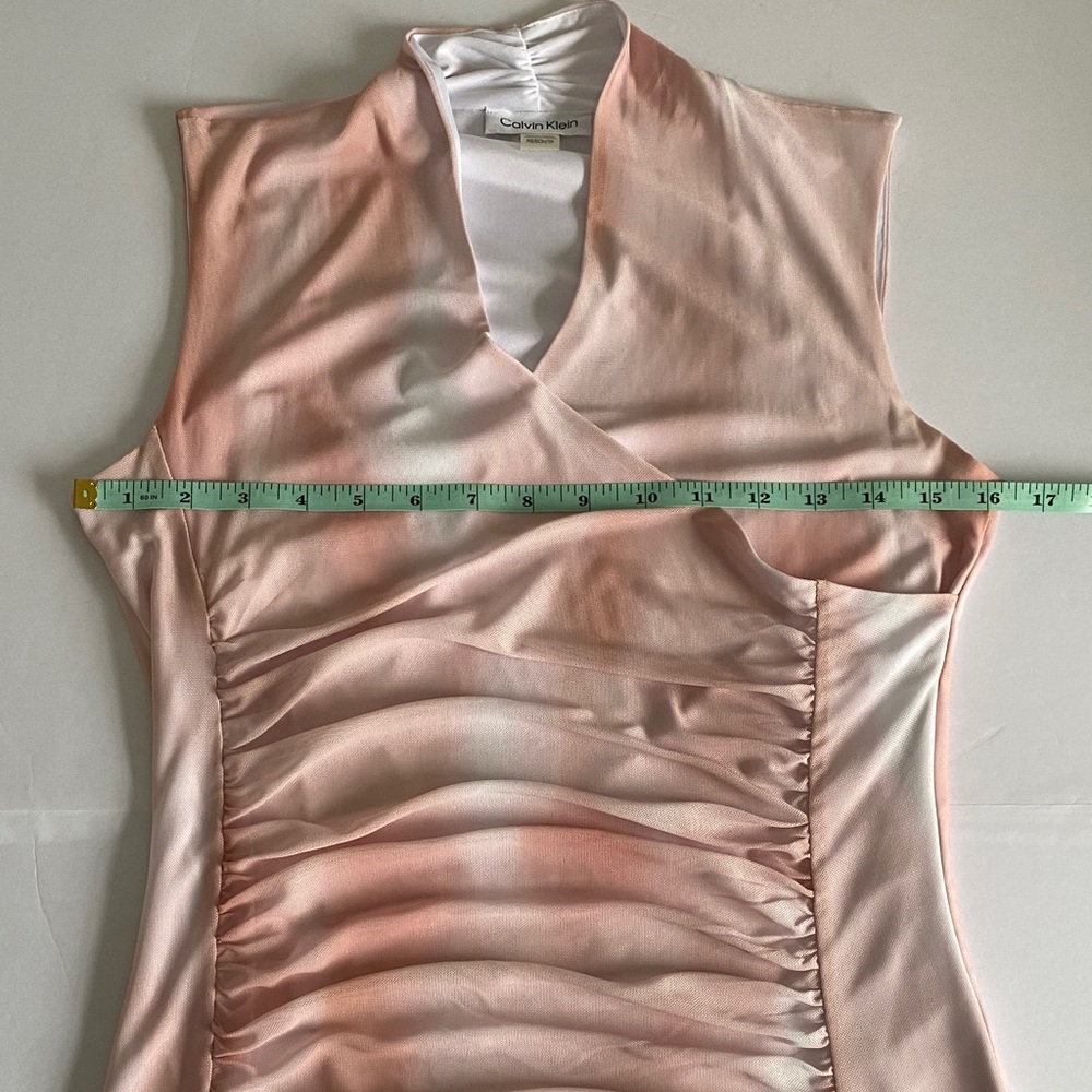 Calvin Klein Blush Pink Ruched V-Neck Sleeveless Camisole